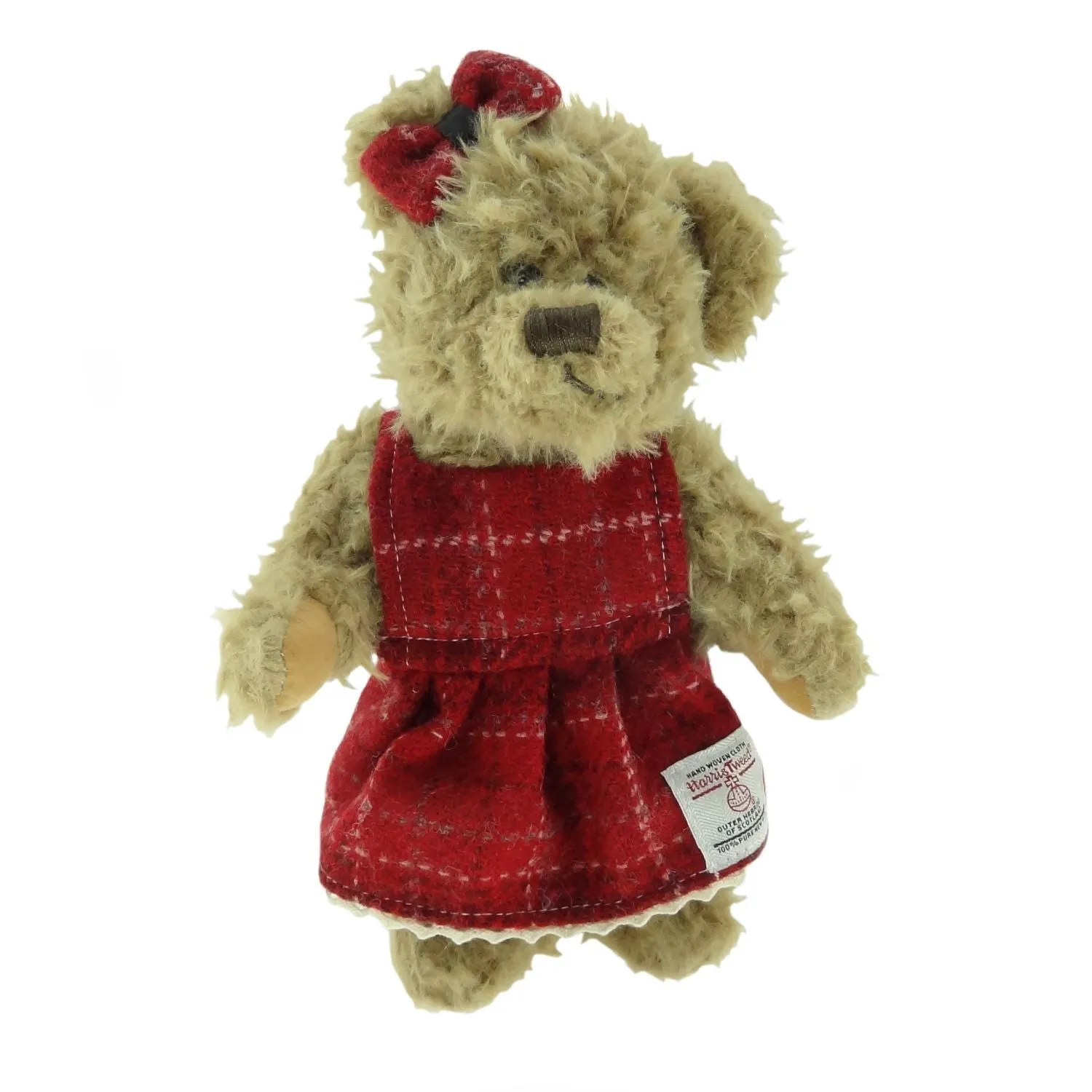 Girl Teddy Bear with Harris Tweed Clothing