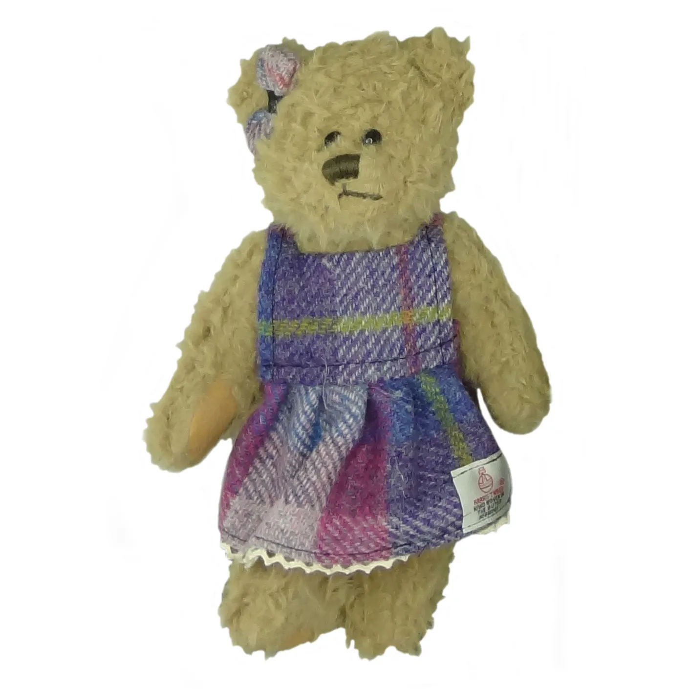 Girl Teddy Bear with Harris Tweed Clothing