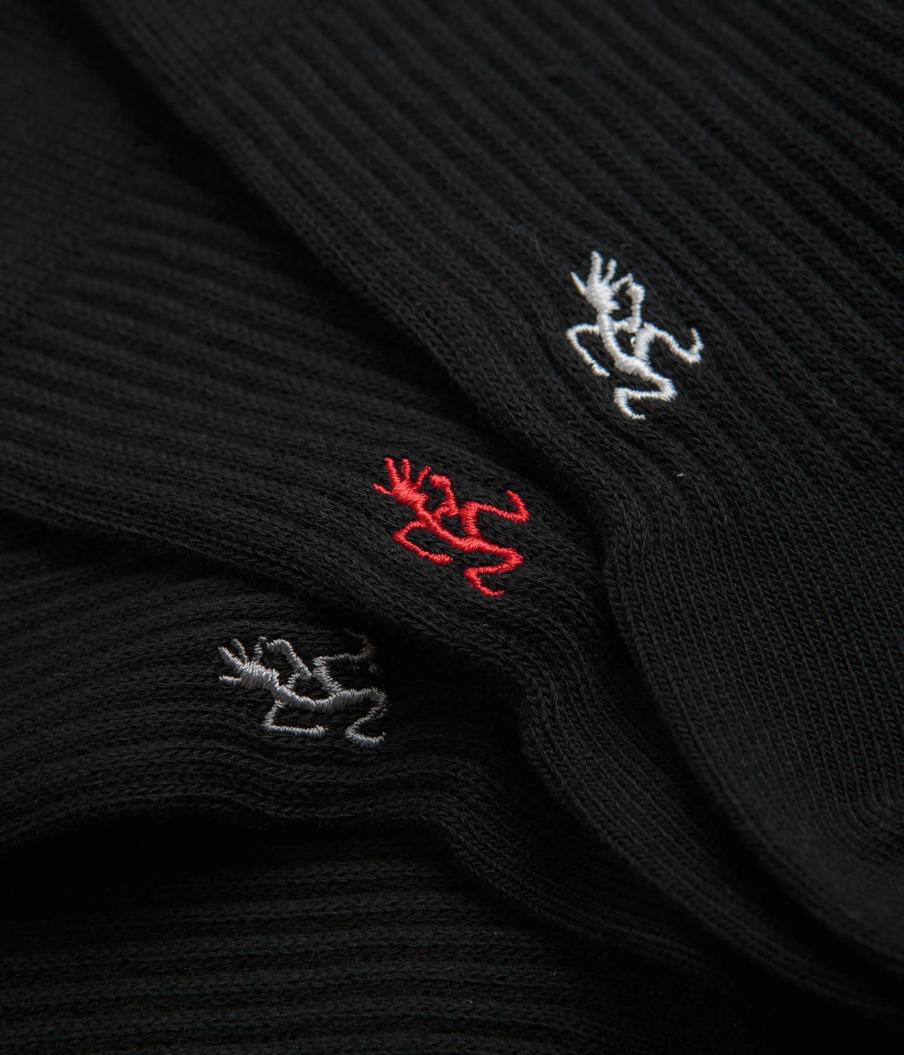 Gramicci Basic Crew Socks - Black / Multi