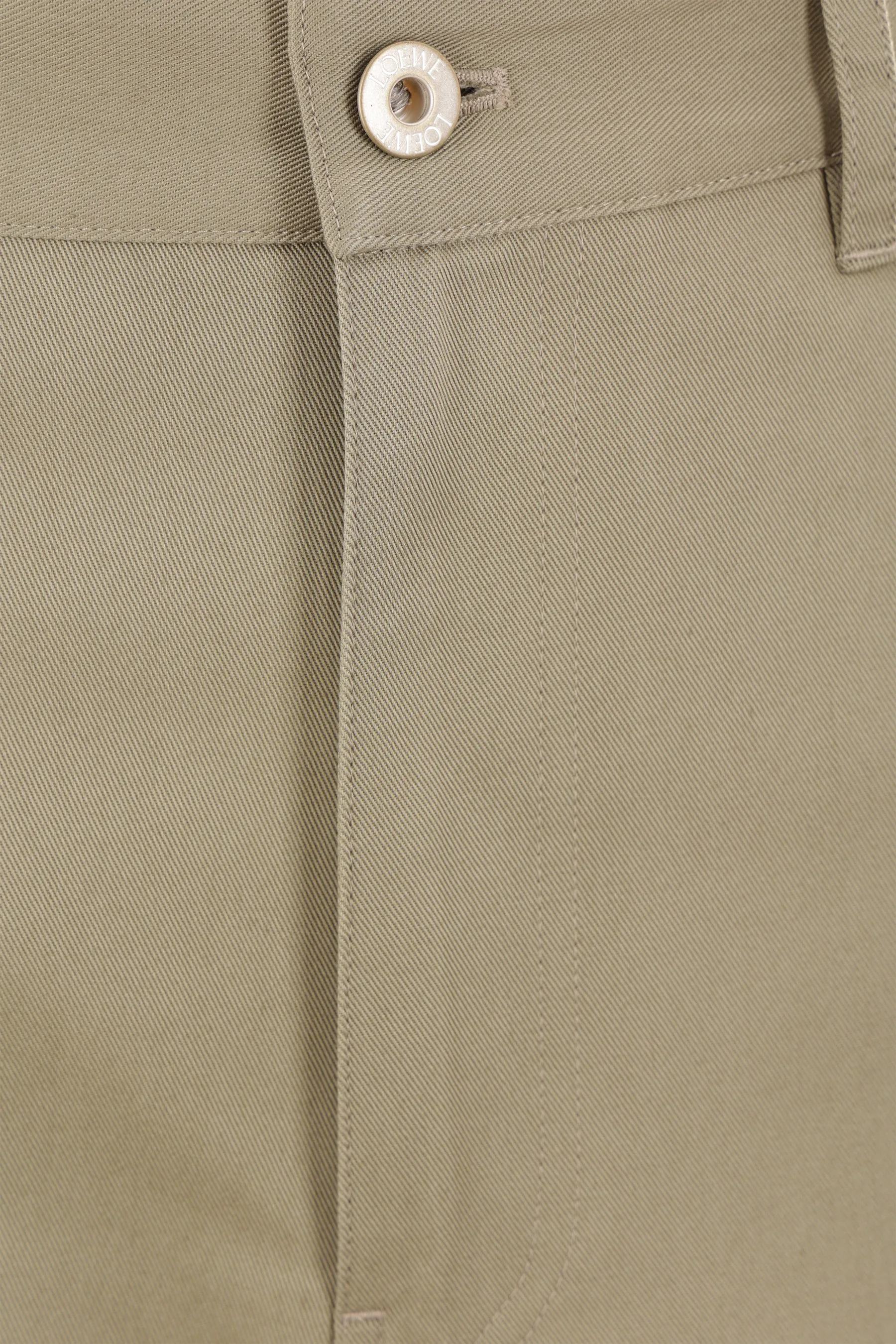 high-waisted straight-leg gabardine pants