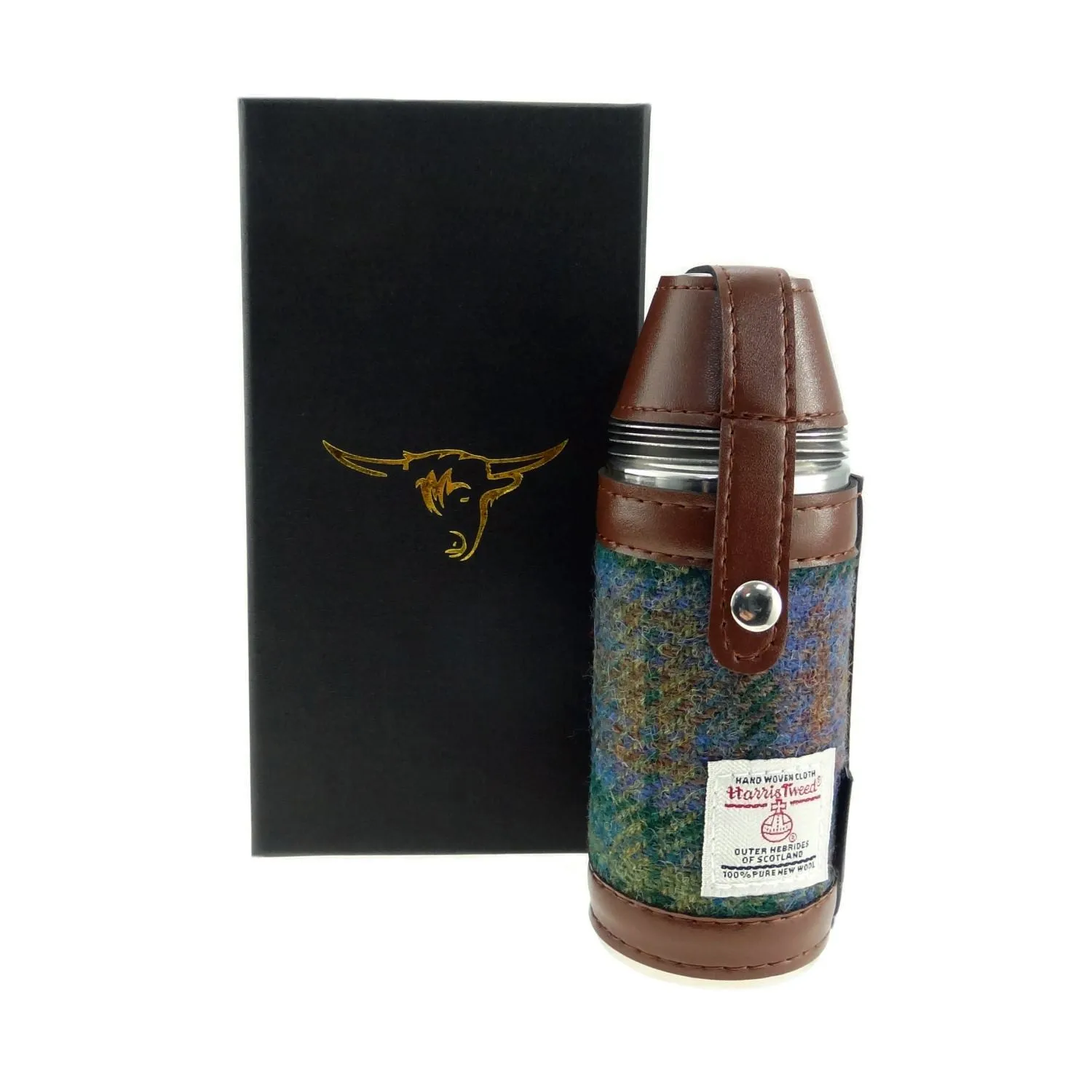 Hunting Flask with Harris Tweed