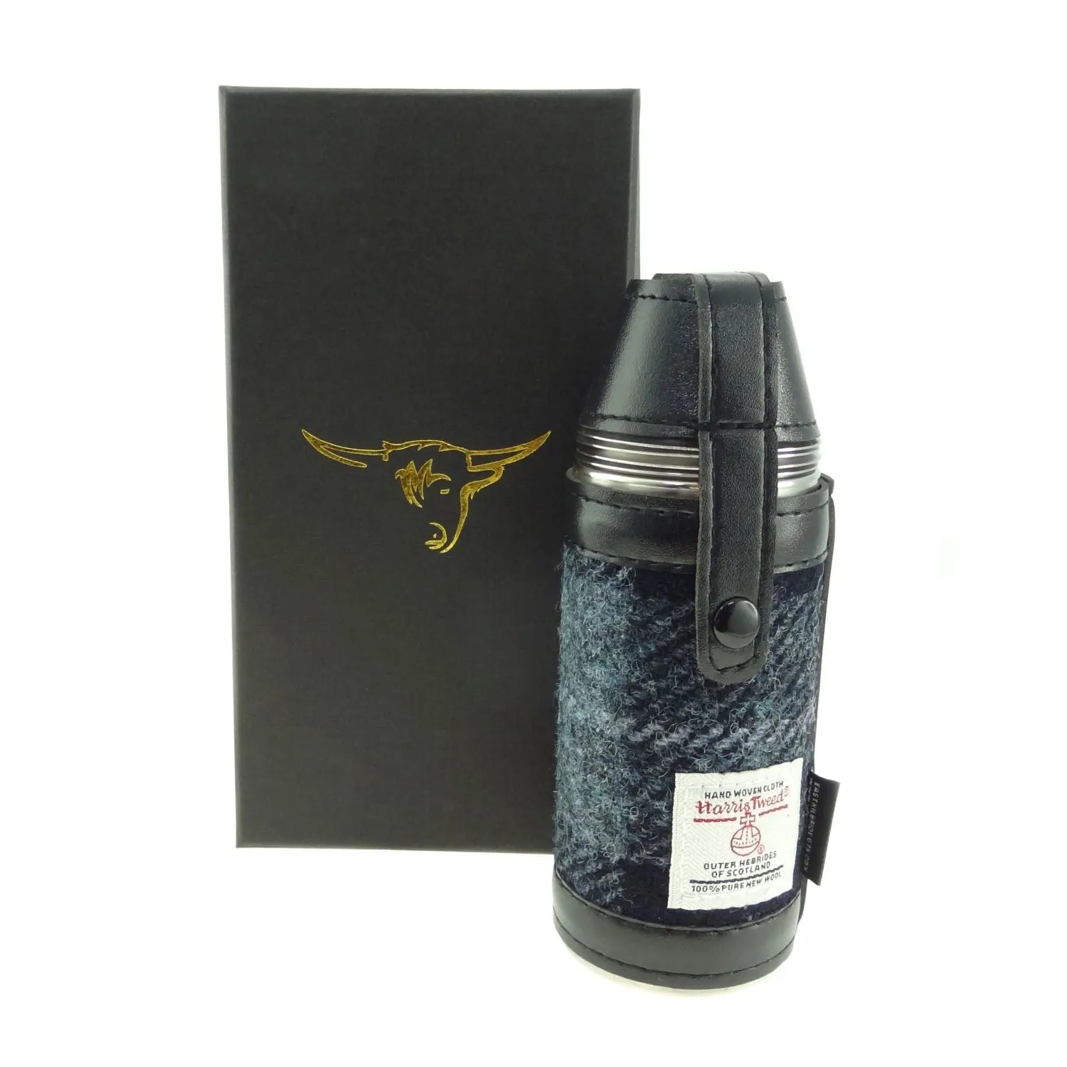 Hunting Flask with Harris Tweed