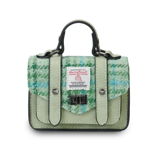 Islander Tartan Wee Satchel with Harris Tweed