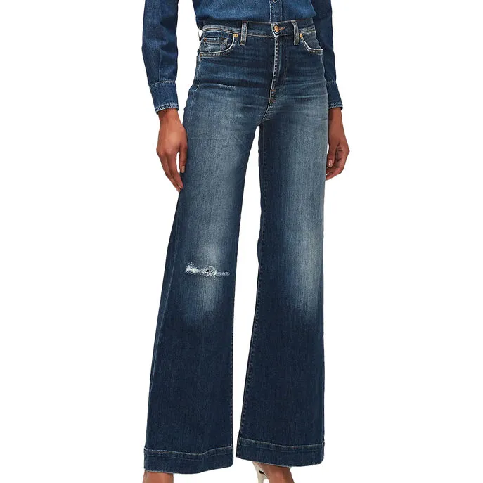  JEANS MODERN DOJO BOOTCUT WIDE LEG Woman Dark Blue 