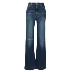  JEANS MODERN DOJO BOOTCUT WIDE LEG Woman Dark Blue 