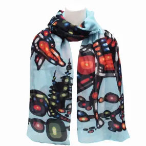 John Rombough Moose Artist Scarf