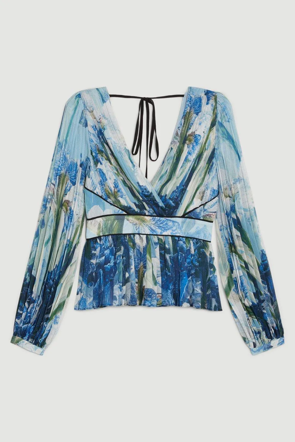 Karen Millen  |Flower Patterns Casual Style Long Sleeves Super-long Sleeves