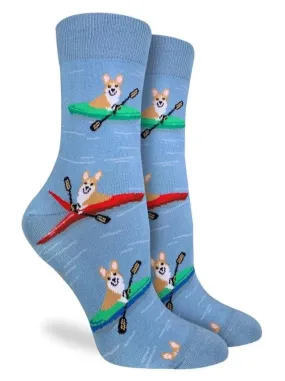 Kayaking Corgi Socks