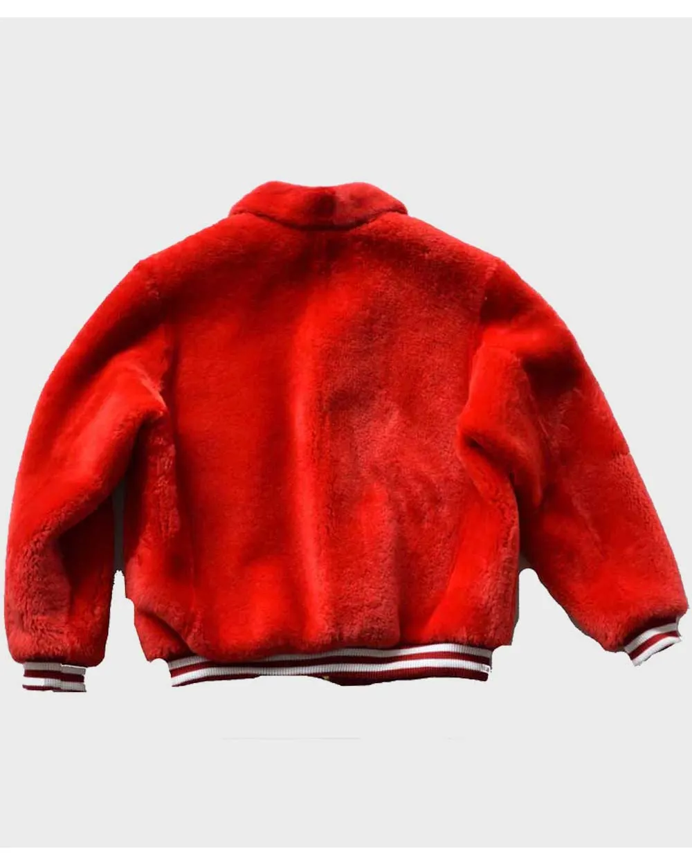 Kayla Red Fur Sheep Bomber Jacket | William Jacket