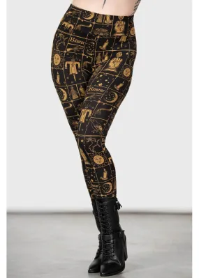 Killstar Folk Horror Leggings Black