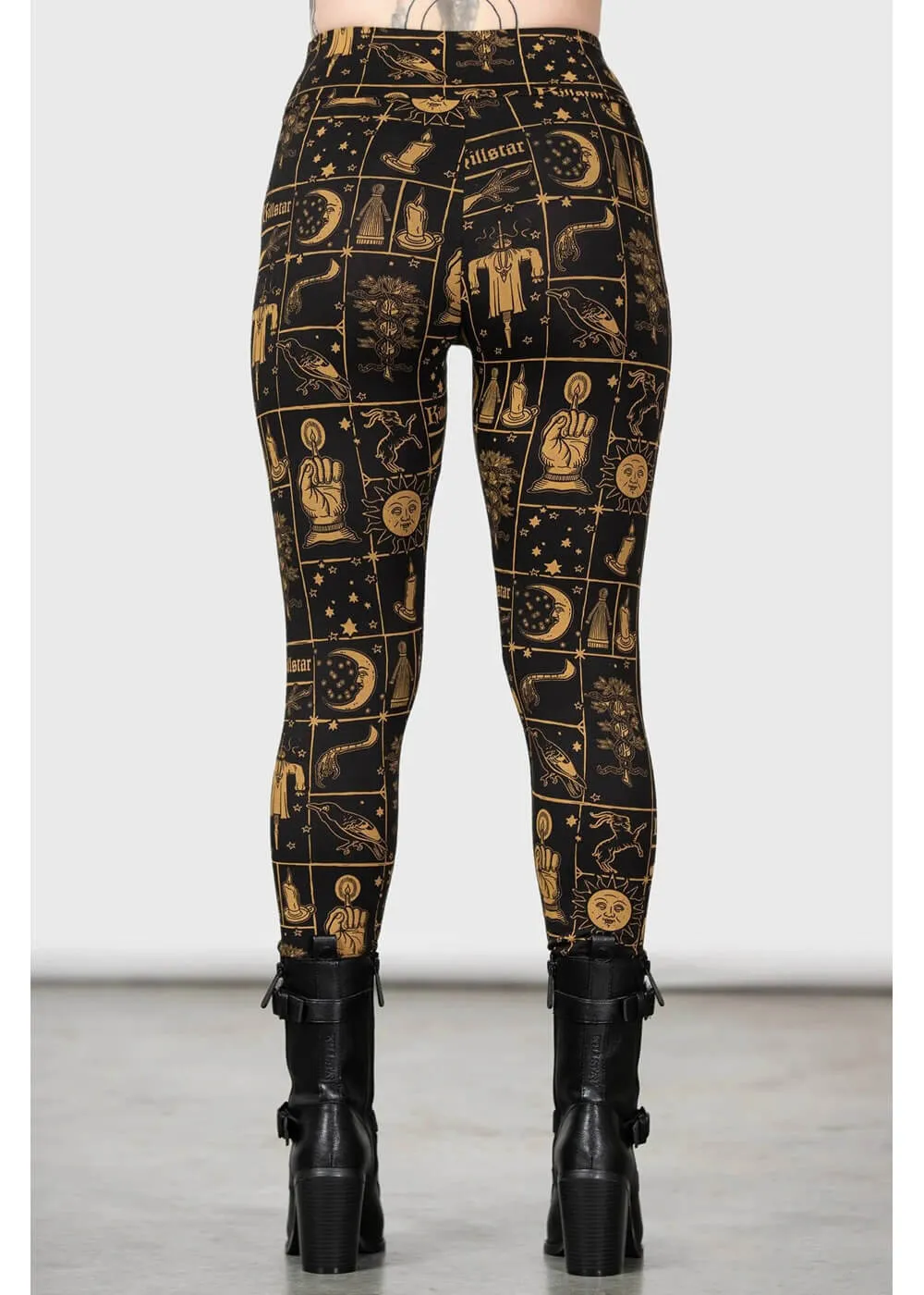 Killstar Folk Horror Leggings Black