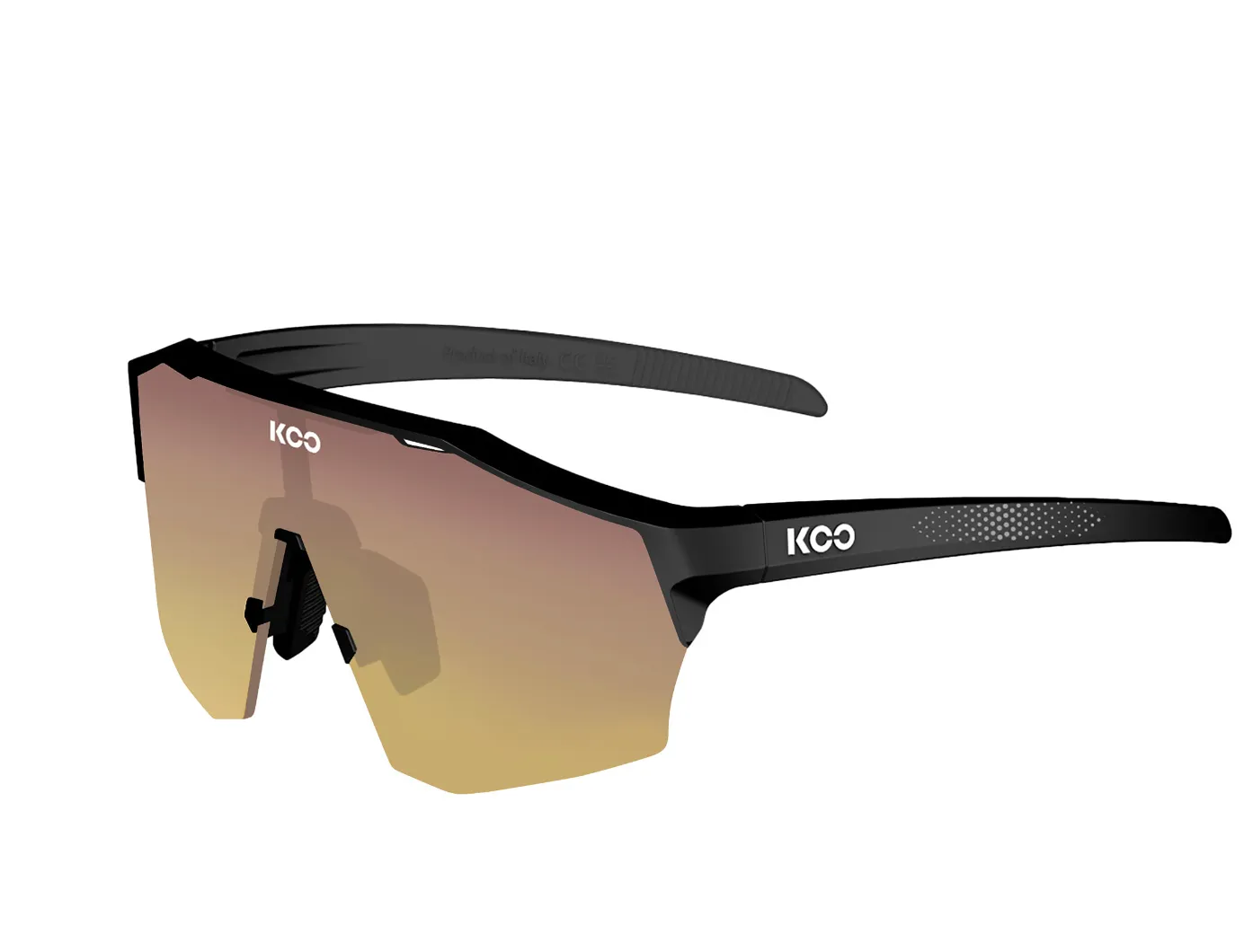 KOO Alibi Cycling Sunglasses -Strade Bianche Limited Edition Black Matte/Sunrise