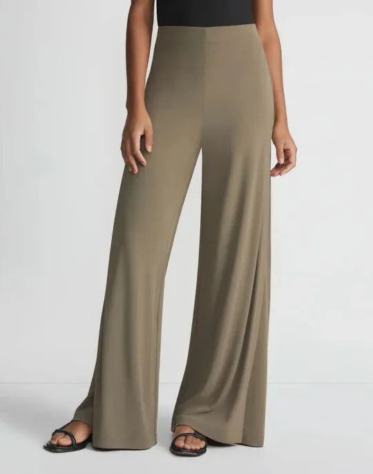 Lafayette 148 Pull On Franklin Wide Leg Pant in Concrete