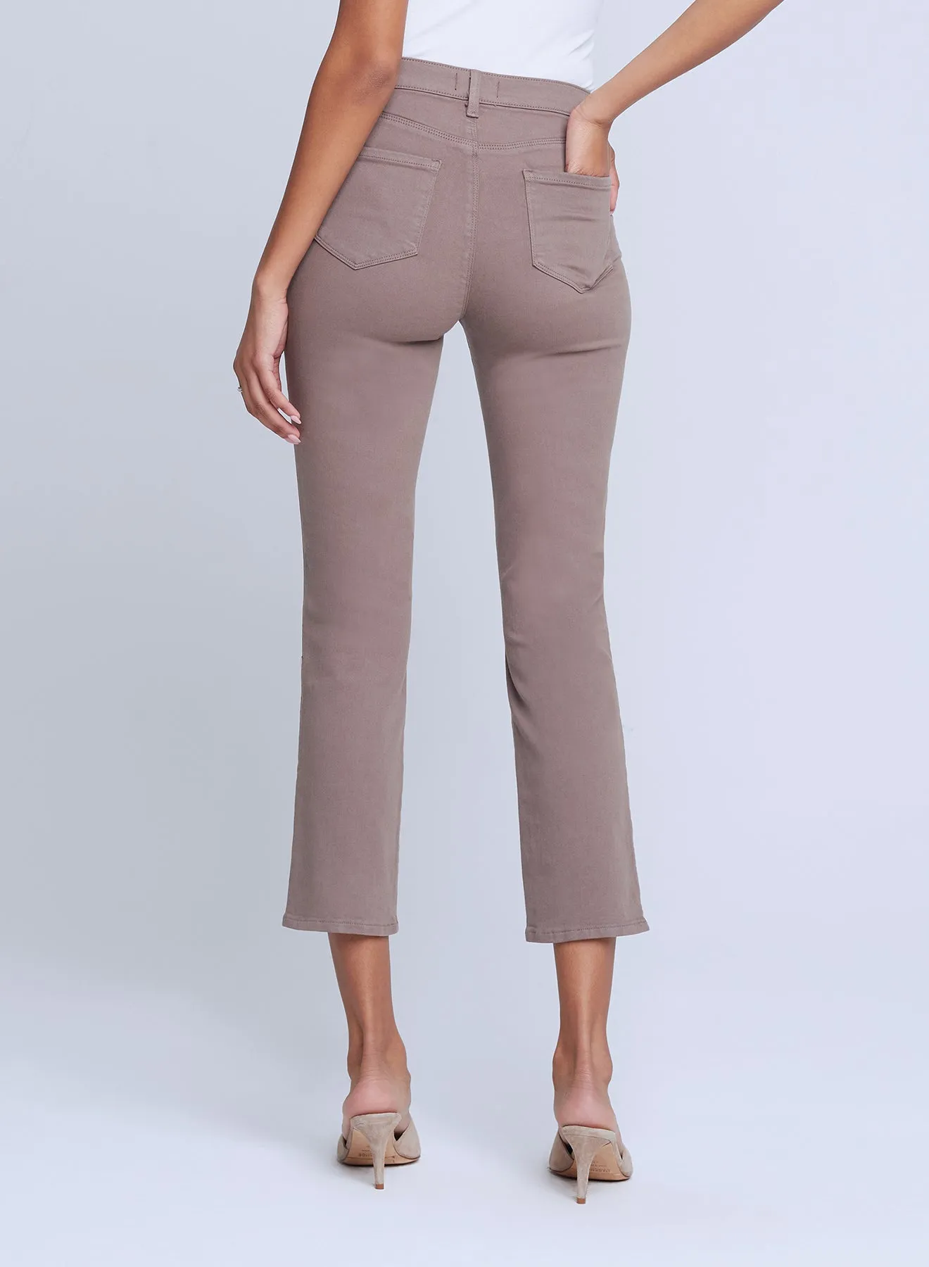 L’agence - Alexia H/R Crop Cigarette Jean - Deep Taupe