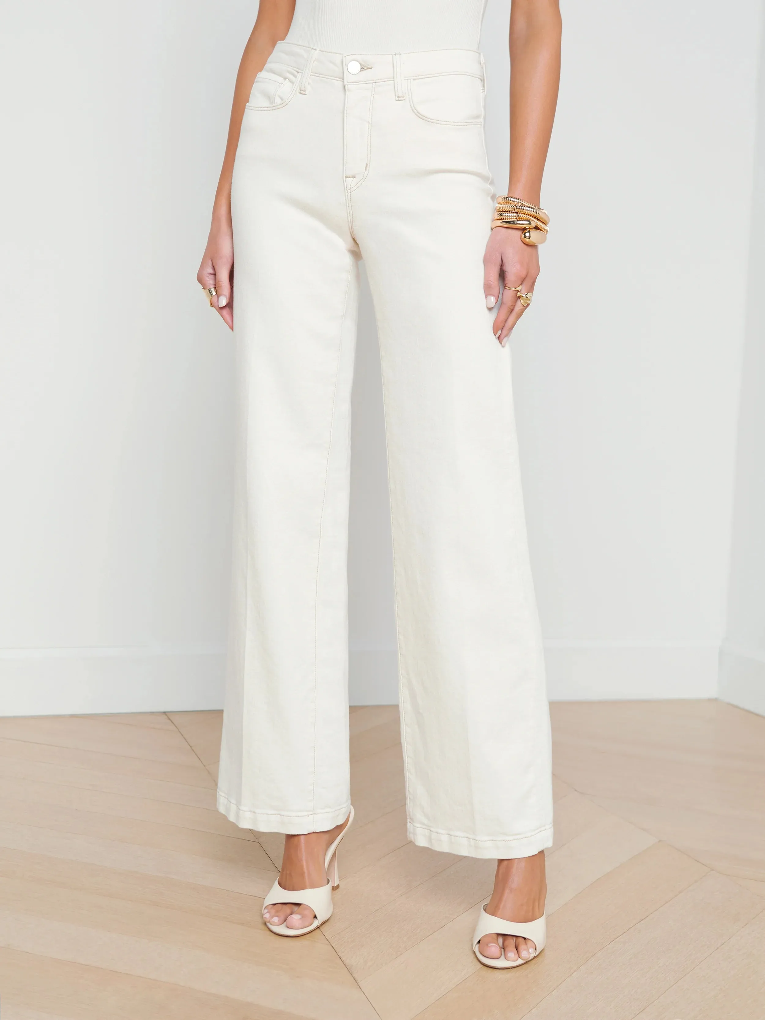 L’agence - Scottie Wide Leg Jean - Macadamia