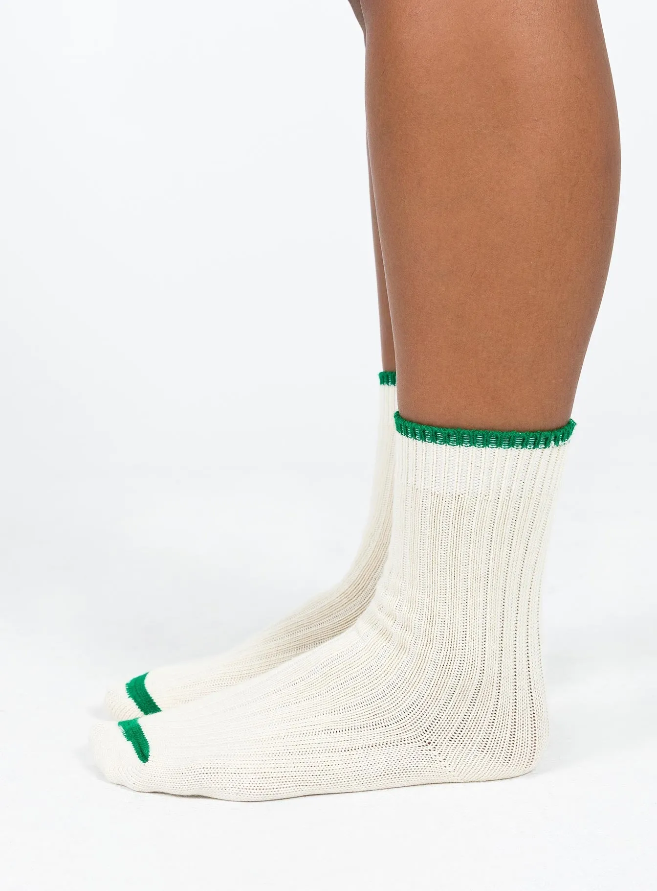 Langley Socks White