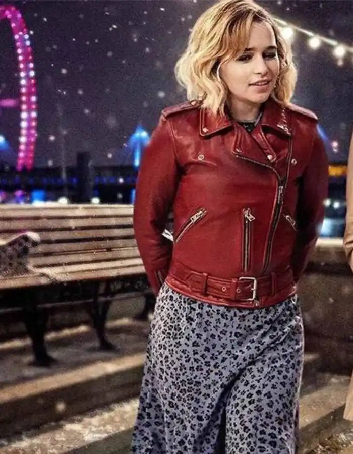 Last Christmas Kate Red Biker Jacket | William Jacket