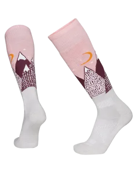 Le Bent Kids' Snowy Mountain Light Cushion Socks - Mellow Rose