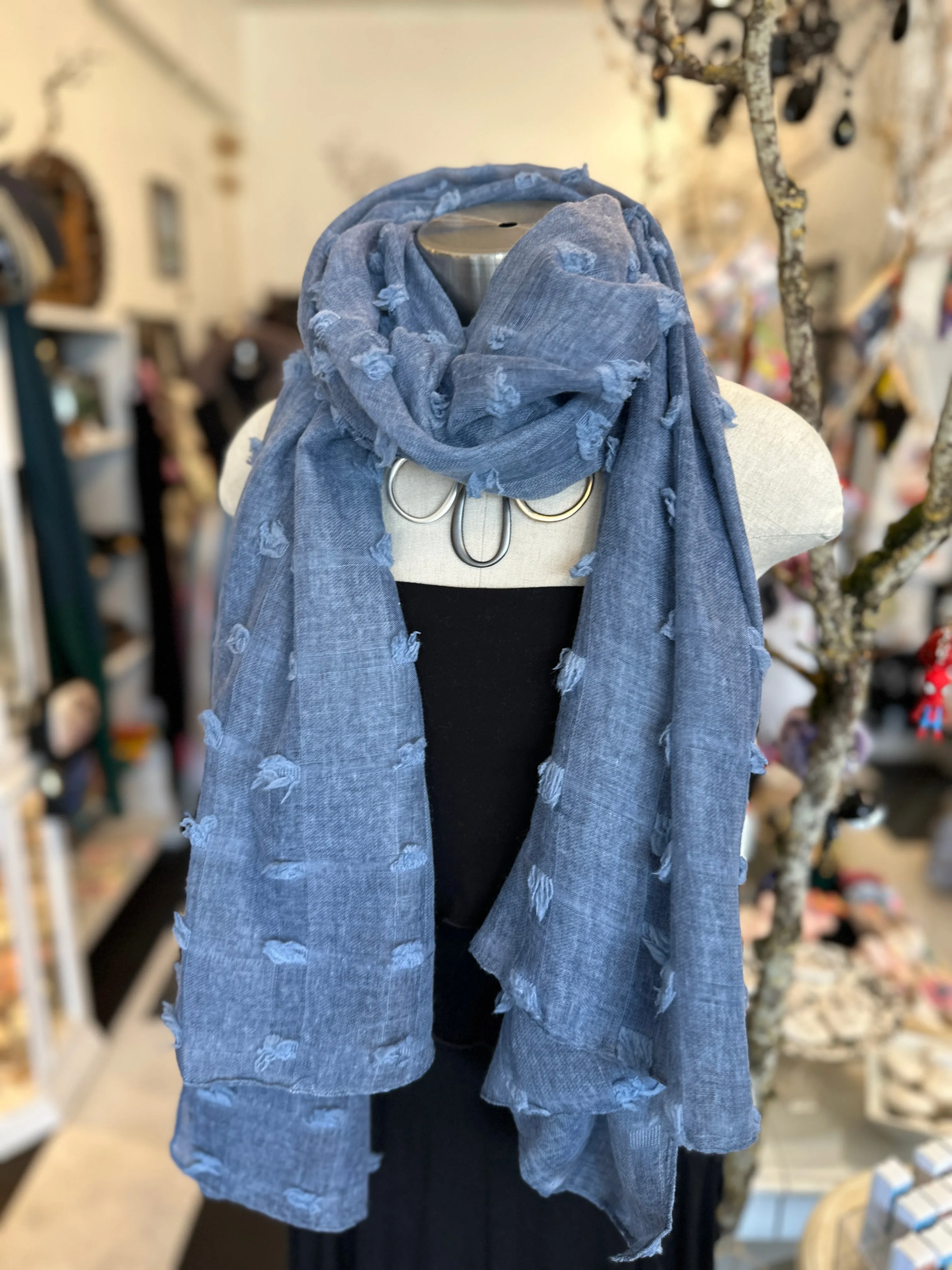 Linen Featherlight Scarf Wrap/ Shawl