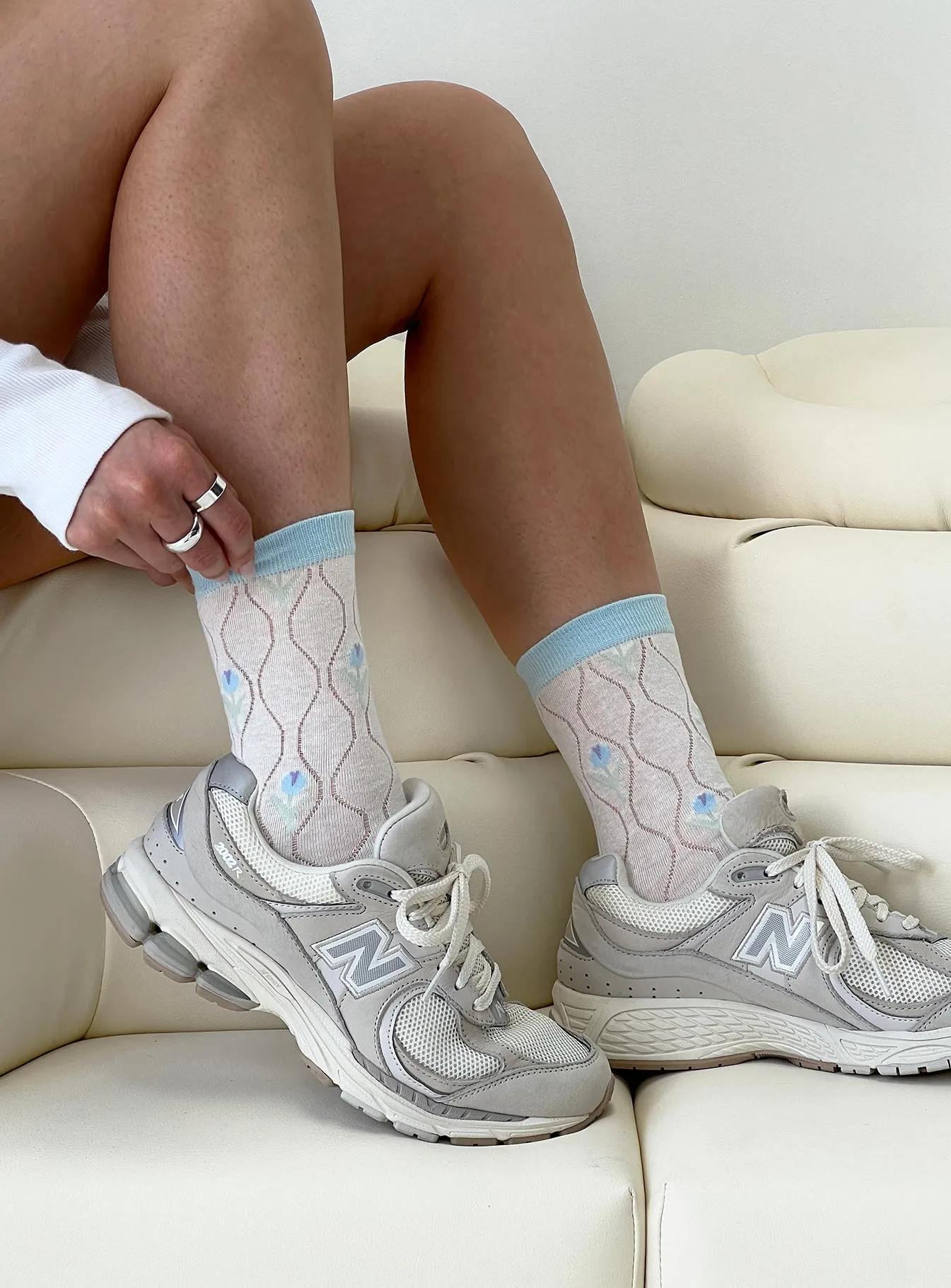 Lorah Socks White