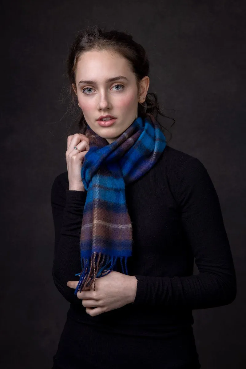 Luxury Lambswool Scarf (Buchanan Blue)