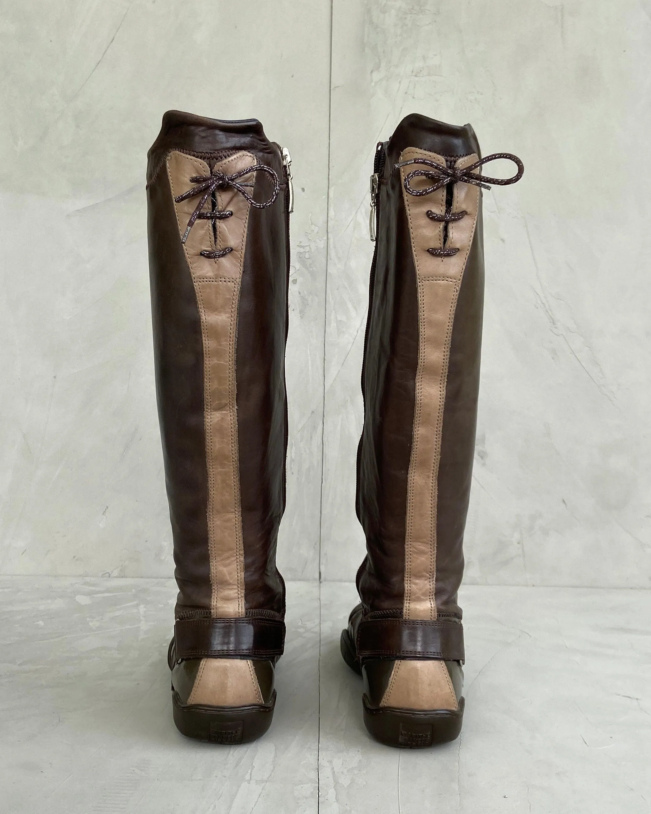 MARITHE FRANCOIS GIRBAUD MFG LEATHER LACE UP BOOTS - EU 40 / UK 7