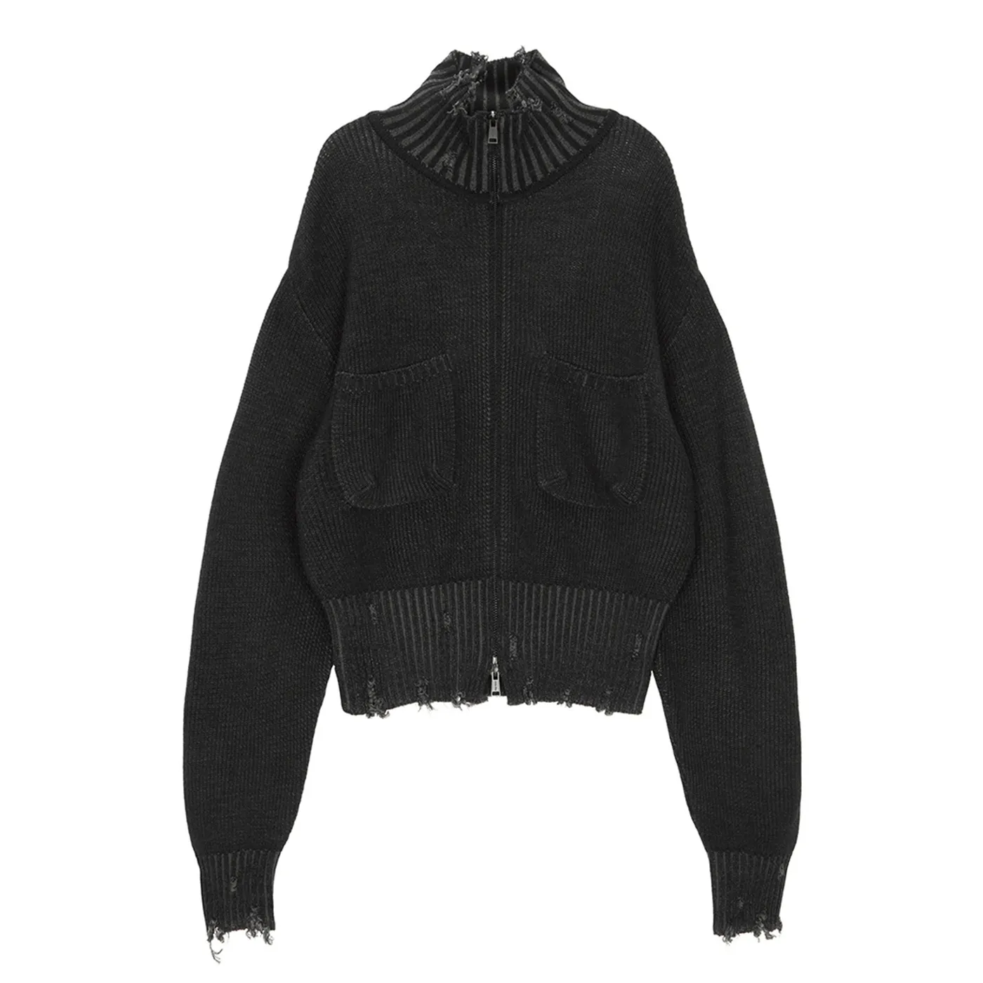 Matin Kim  |Casual Style Wool Rib Street Style Long Sleeves Plain