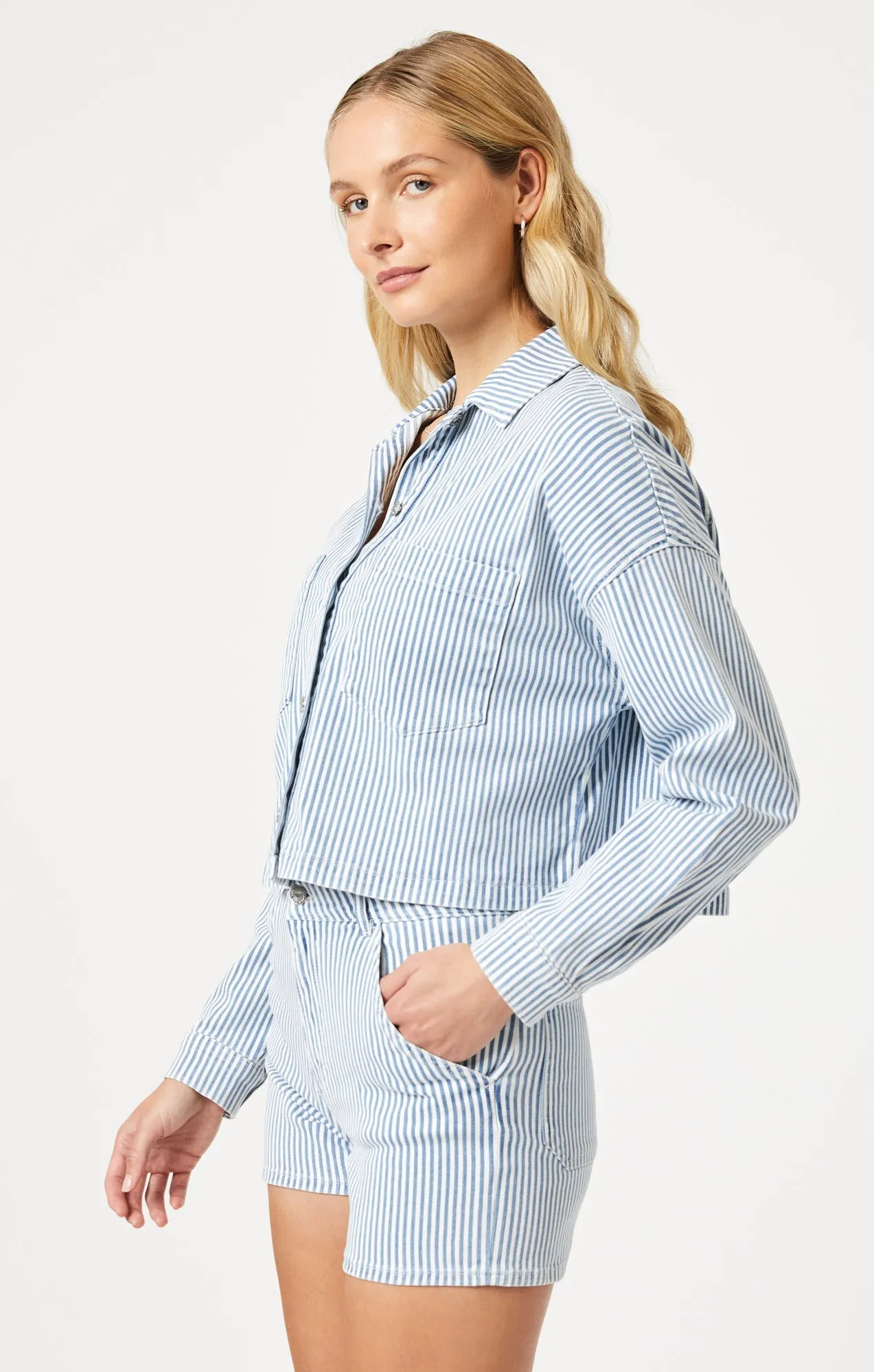 Mavi Rayna Stripe Denim Shirt