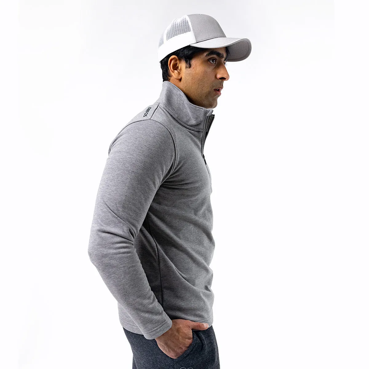 Men's cOOl down  Zip - Gray Heather