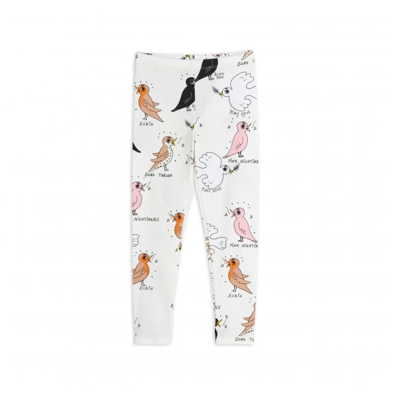 Mini Rodini Birdswatching Leggings (Off White)