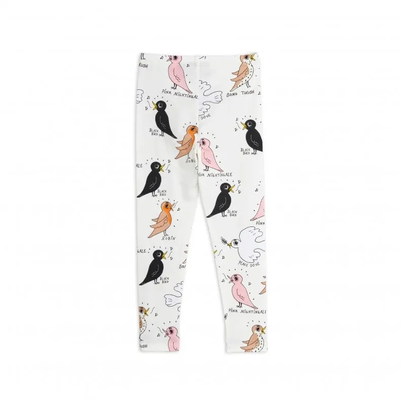 Mini Rodini Birdswatching Leggings (Off White)