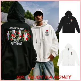 MR. ENJOY DA MONEY  |Flower Patterns Unisex Blended Fabrics Street Style