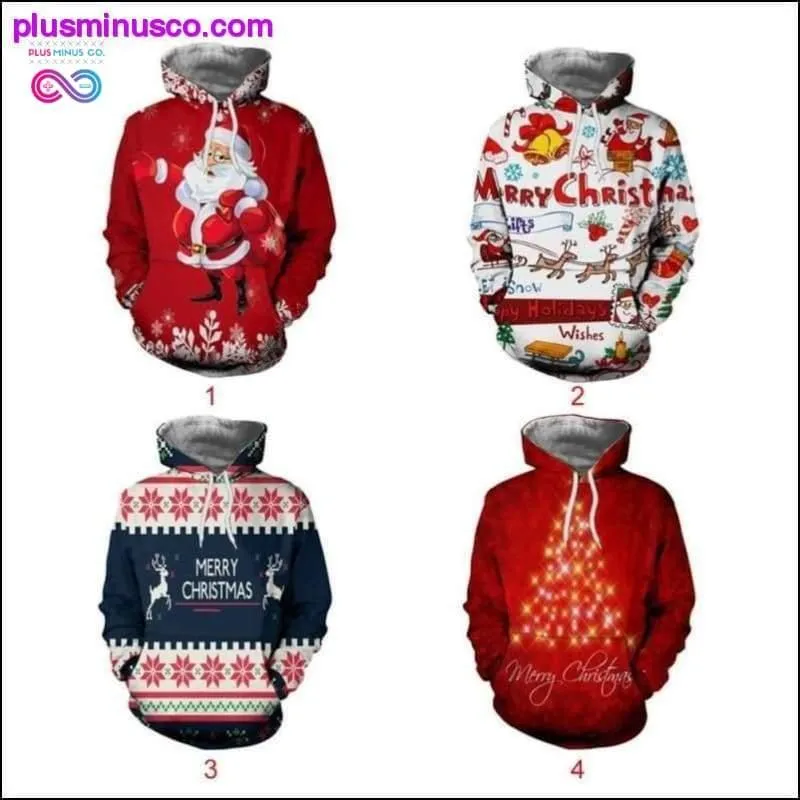 New 3D Christmas Hoodies Men's/Women's Casual Pullover