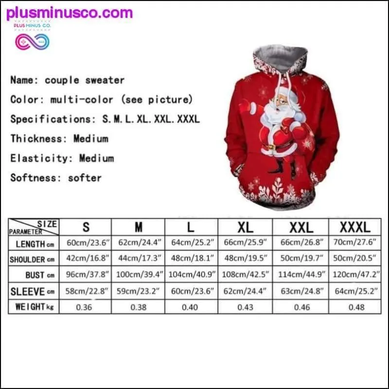 New 3D Christmas Hoodies Men's/Women's Casual Pullover