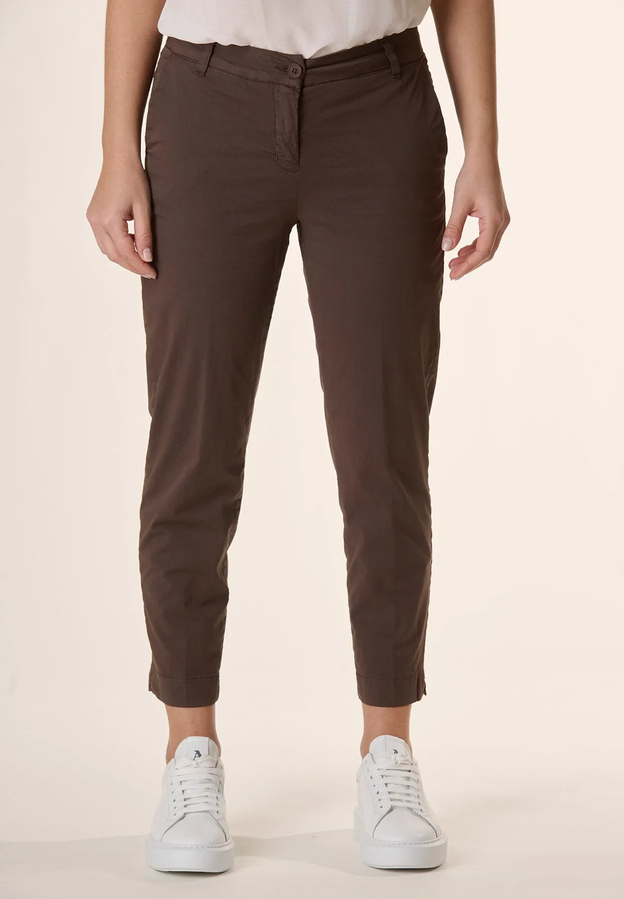 Pantalone chinos tabacco cotone stretch