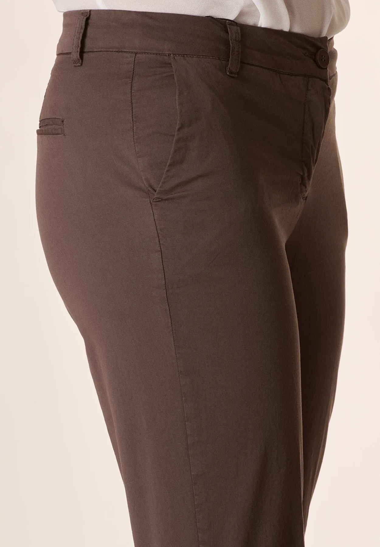 Pantalone chinos tabacco cotone stretch