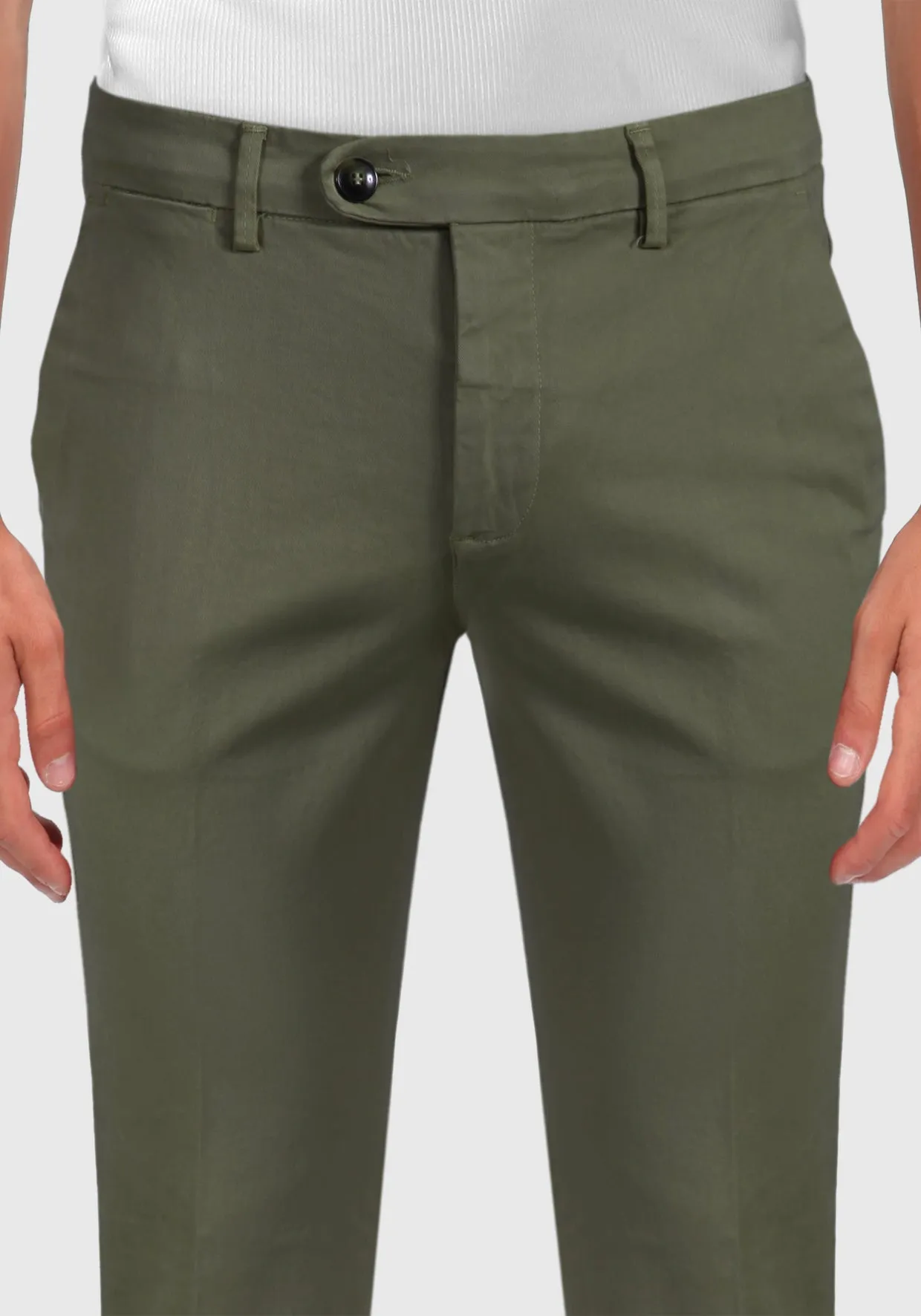 Pantalone Chinos Tasca America Cotone caldo - Militare