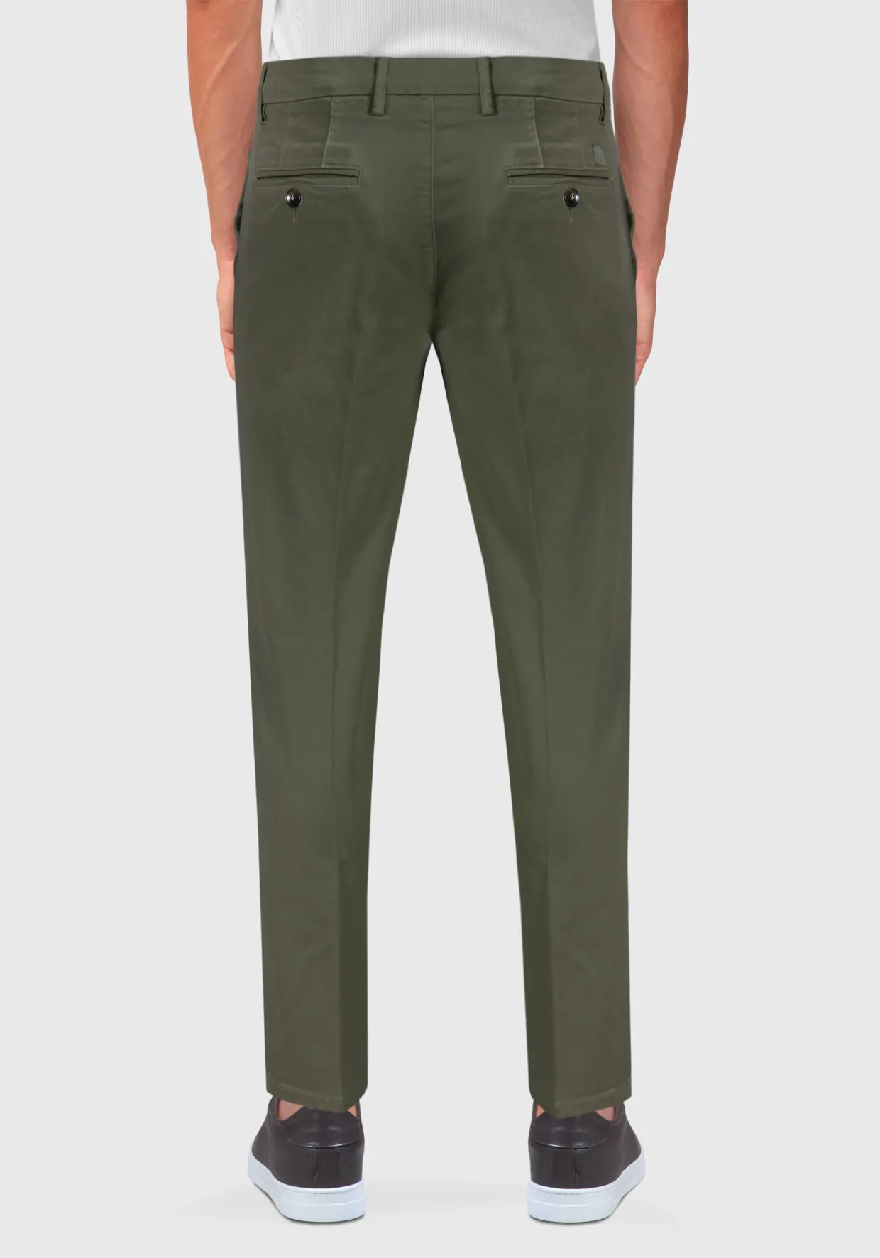 Pantalone Chinos Tasca America Cotone caldo - Militare