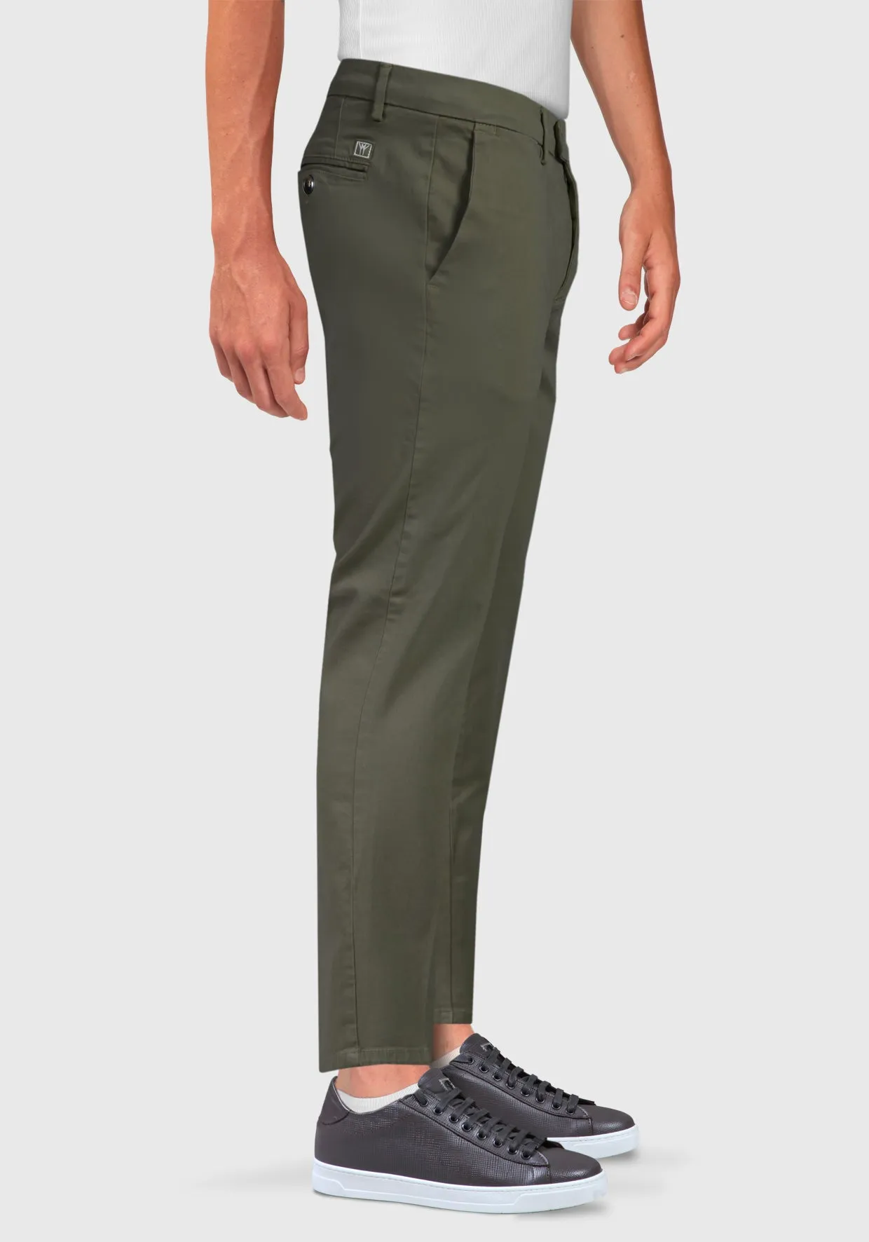 Pantalone Chinos Tasca America Cotone caldo - Militare