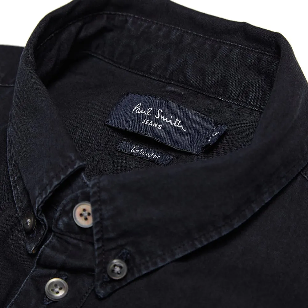 Paul Smith Overdyed Button Down ShirtBlack