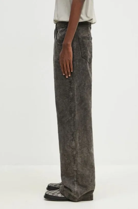 Rick Owens cotton trousers Geth Jeans gray color DU02D2351.MO