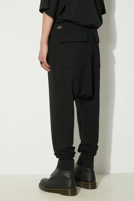 Rick Owens trousers x Champion Prisoner Drawstring men's black color CM01D9245