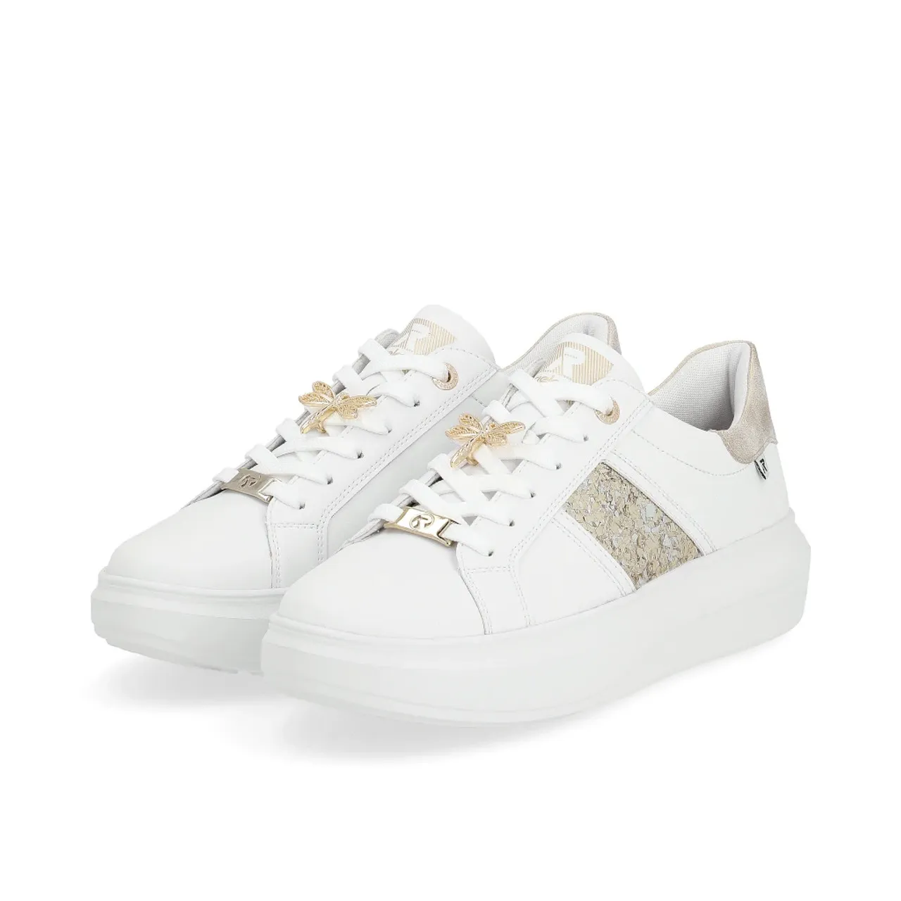 Rieker Evolution W1202-82 White & Gold Sneaker