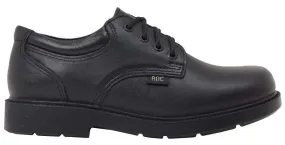 ROC BOOTS JUNIOR JUNO LACE UP TRIPLE BLACK LEATHER SCHOOL SHOE