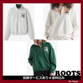 Roots  |Crew Neck Sweat Street Style Long Sleeves Plain Cotton