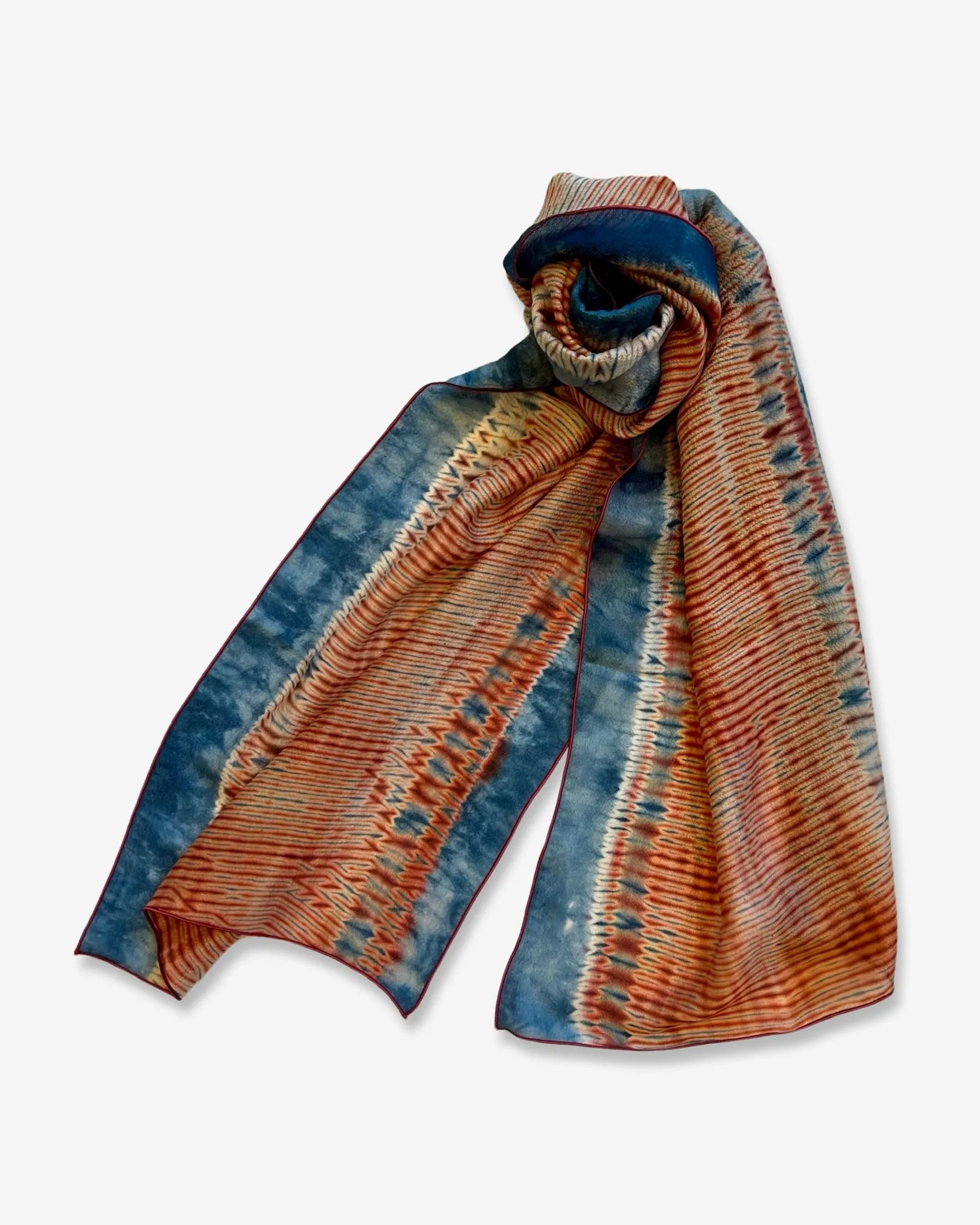 Shibori Dyed Silk Scarf | Firework