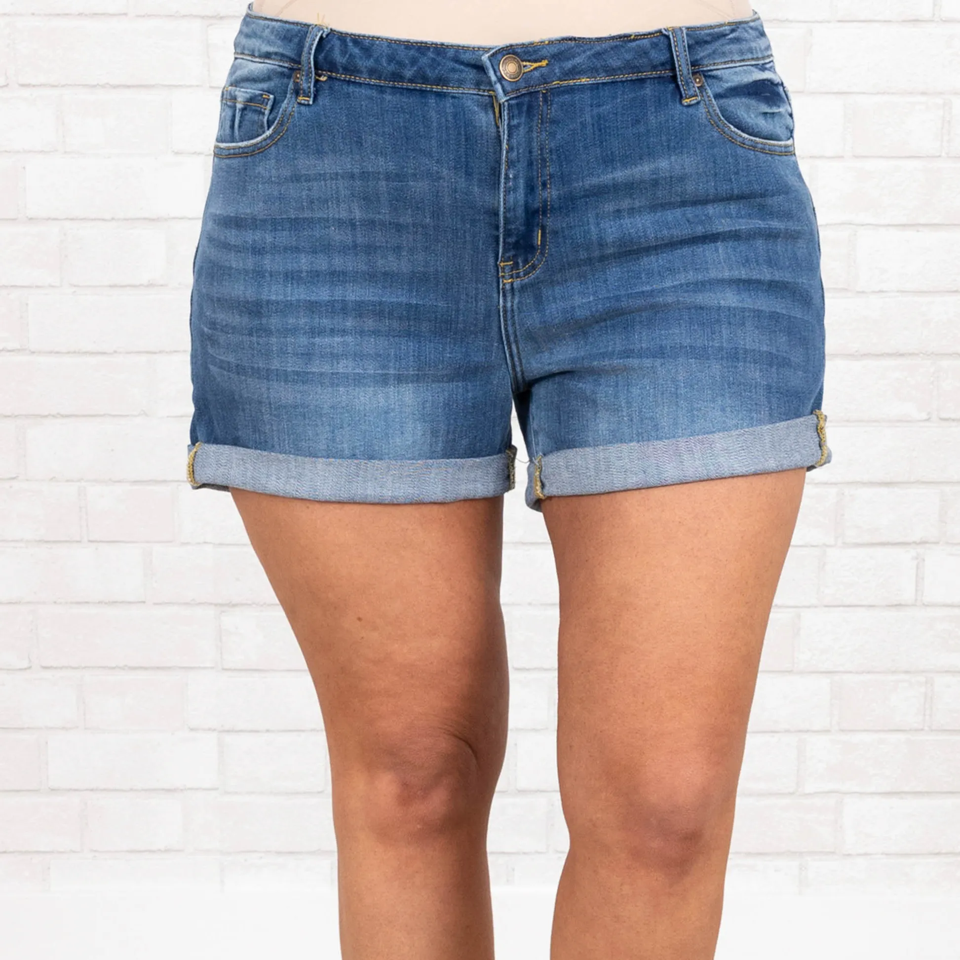 Shoot The Breeze Shorts, Medium Wash