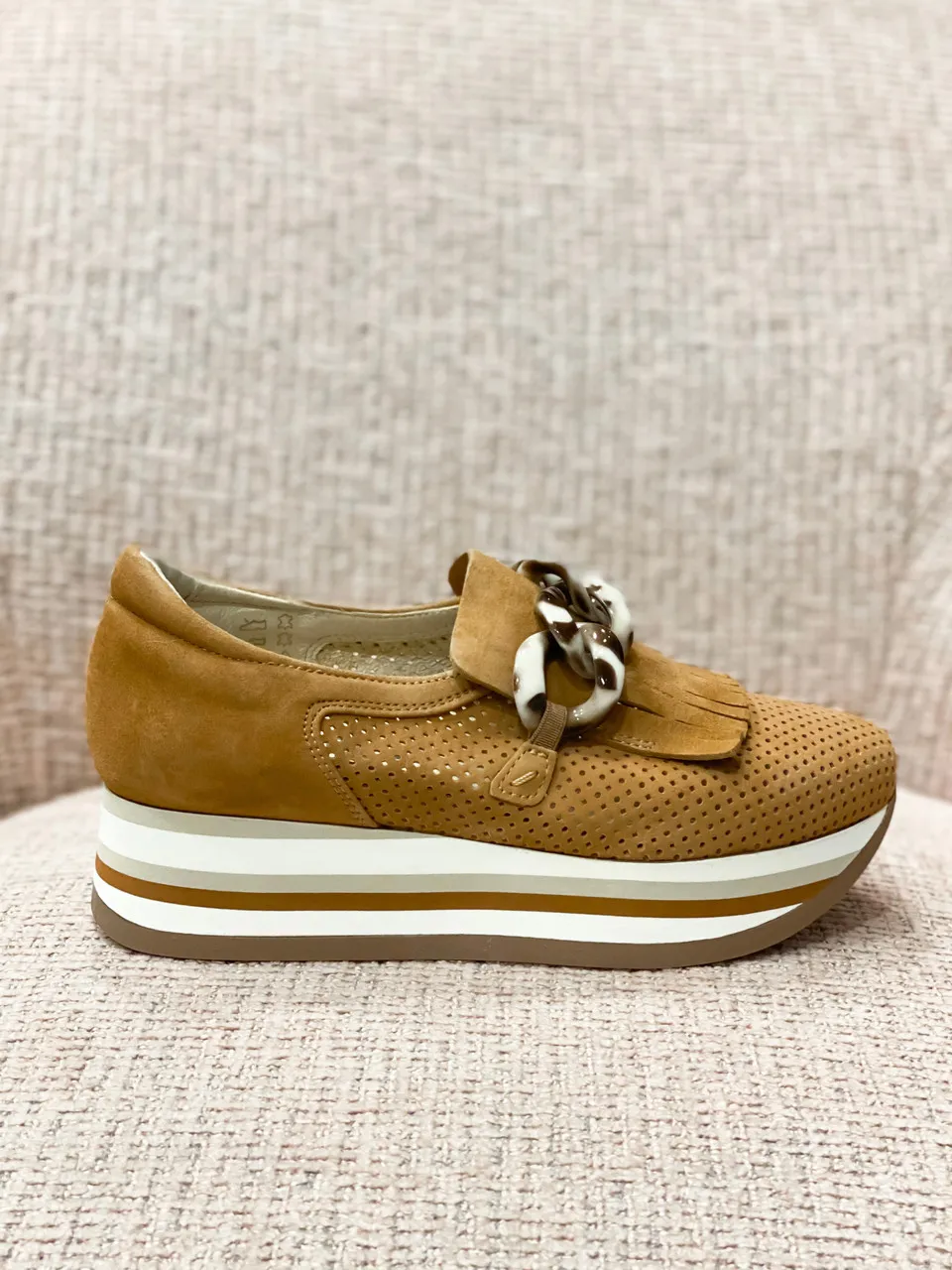 Softwaves Softwaves Platform Slip-On Sneaker- Cognac