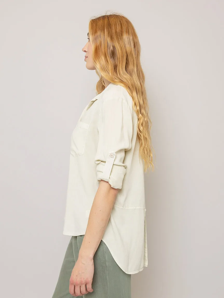 Split Back Button Down Shirt - Cliffside