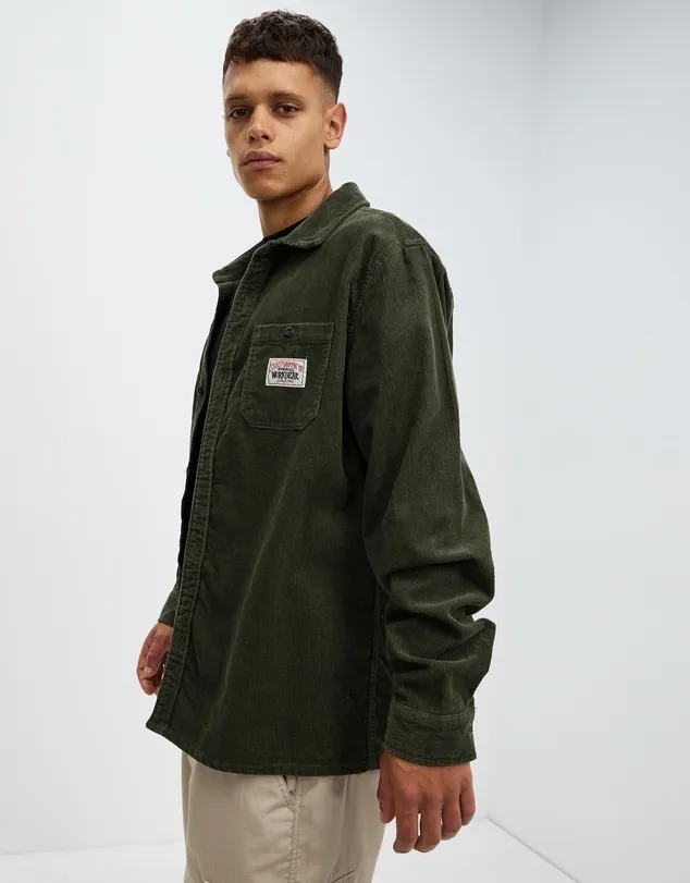 STUSSY  |Corduroy Street Style Long Sleeves Plain Cotton Logo